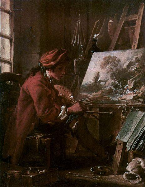 Francois Boucher Le Peintre dans son atelier